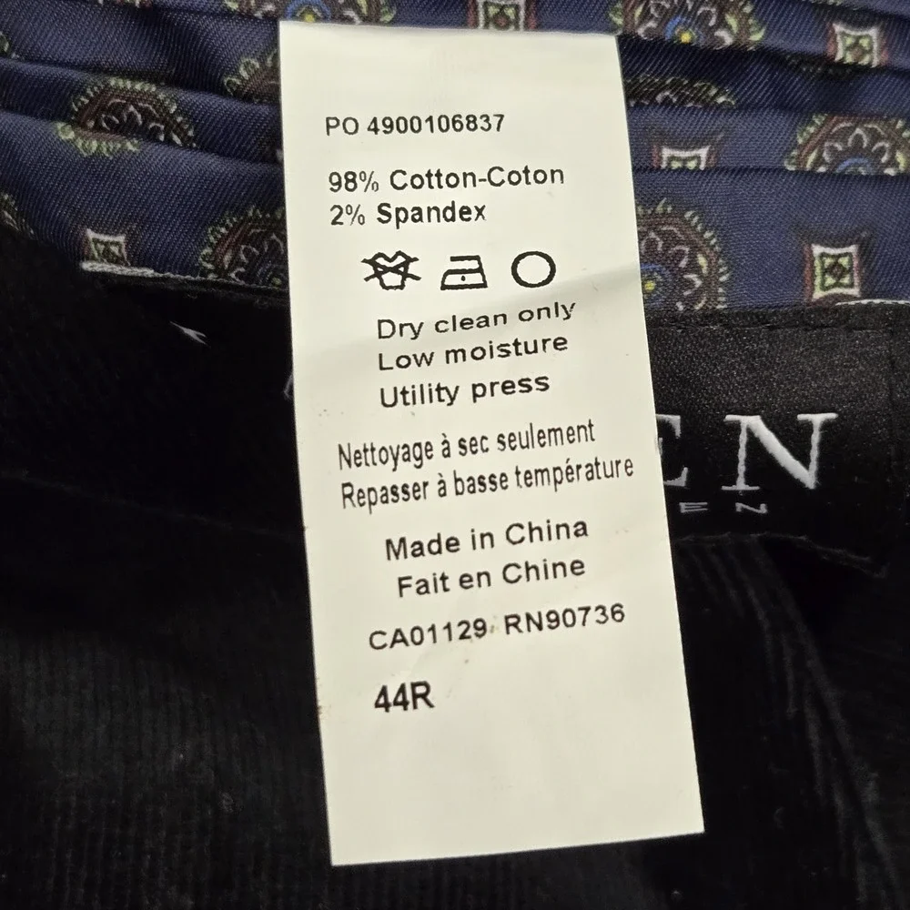 Lauren Ralph Lauren Men Blazer 44R Black Corduroy Sport Coat Button‎ Suede Elbow